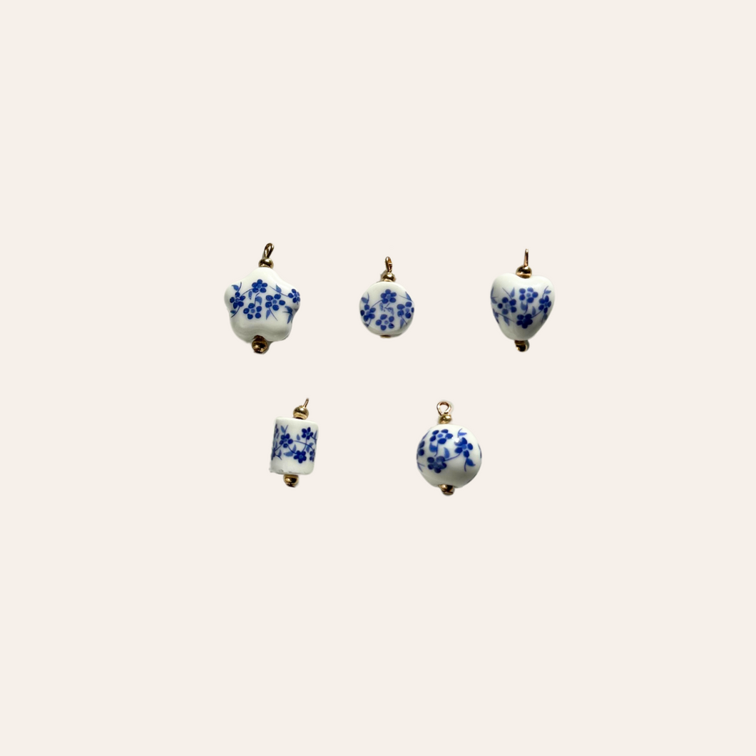 Blue Floral Beads