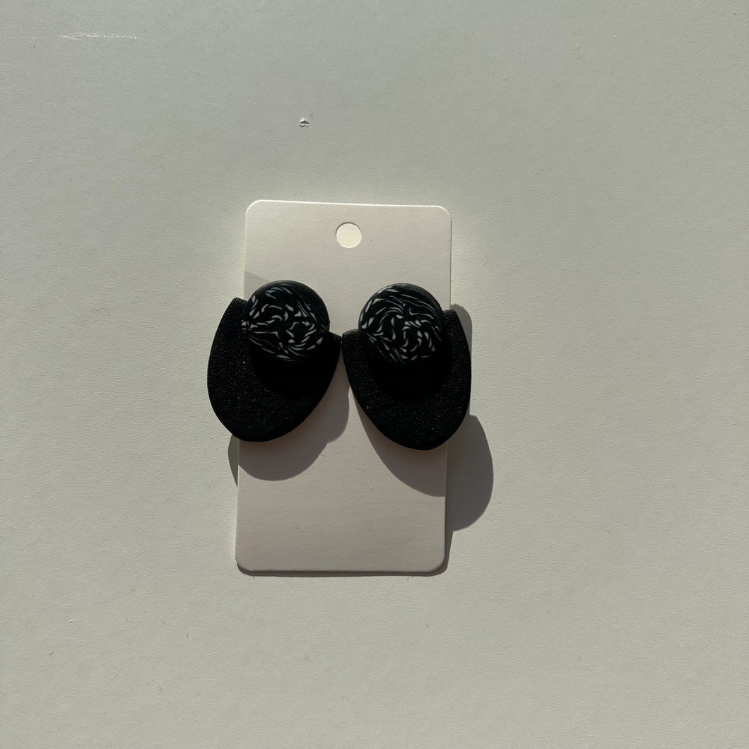 Black Textured Dangles