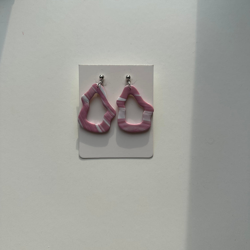 Pink Marble Squiggle